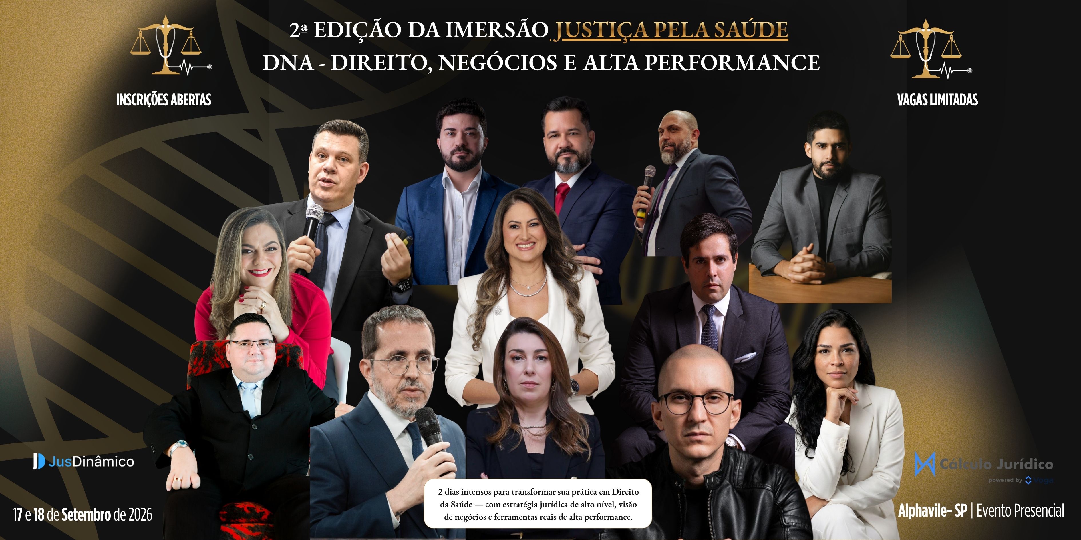 2ª Edição da Imersão Presencial Justiça Pela Saúde reúne referências nacionais do Direito da Saúde em Alphaville-SP