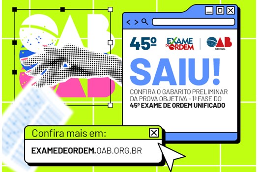 OAB divulga gabarito preliminar do 45º Exame de Ordem Unificado