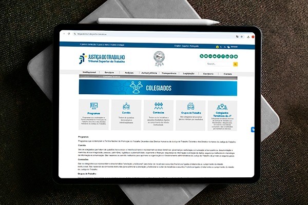 TST lança portal para centralizar dados de colegiados e programas temáticos